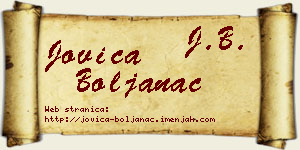Jovica Boljanac vizit kartica